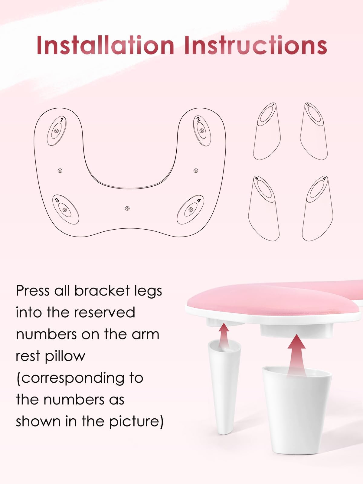 Arm Rest for Nails Tech – U-shaped Manicure Nail Hand Rest Pillow Cushion, Bi…