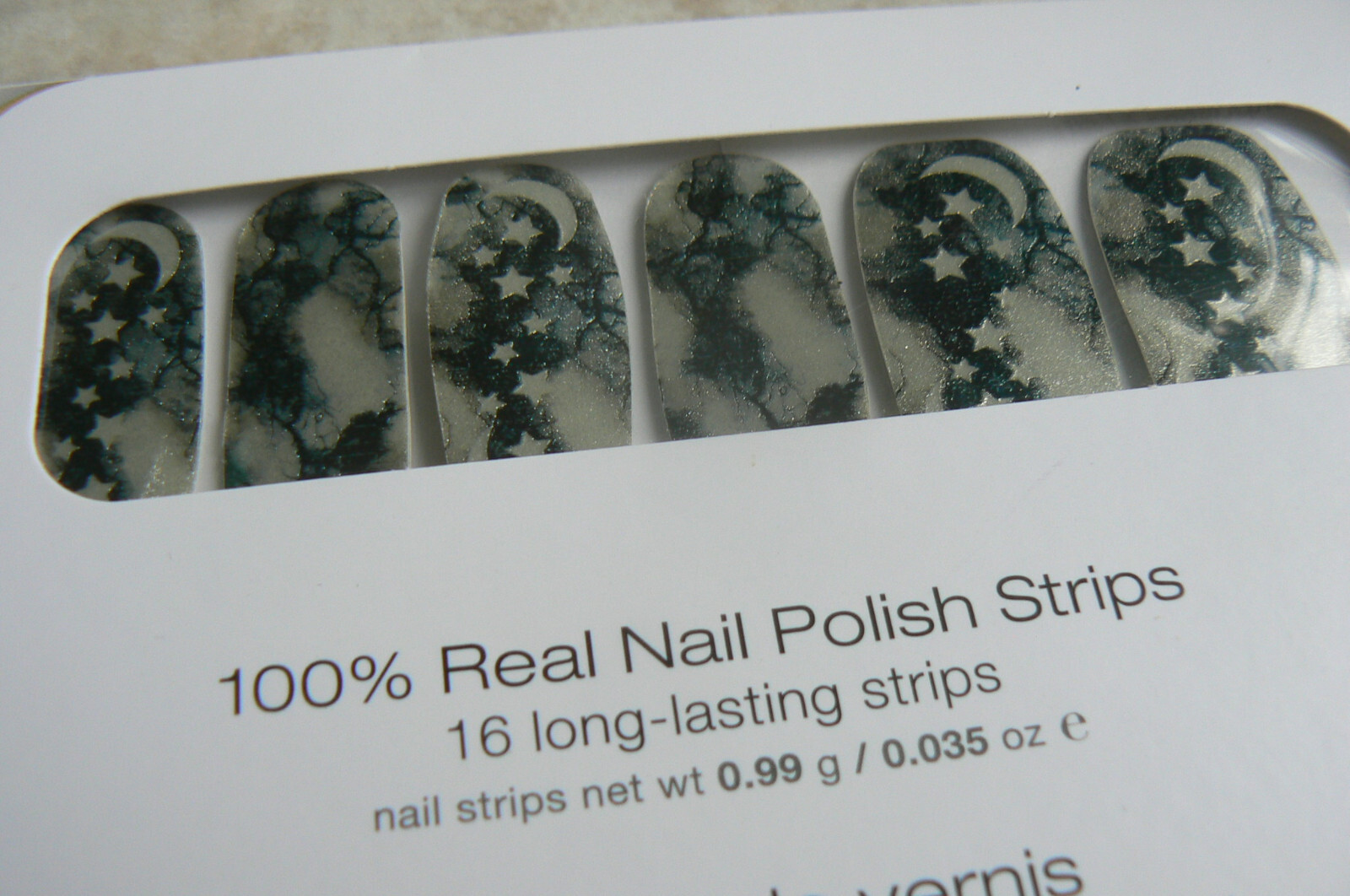 NEW Color Street DARK MAGIC gray glitter moon 100% Real Nail Polish Strips 16 pc