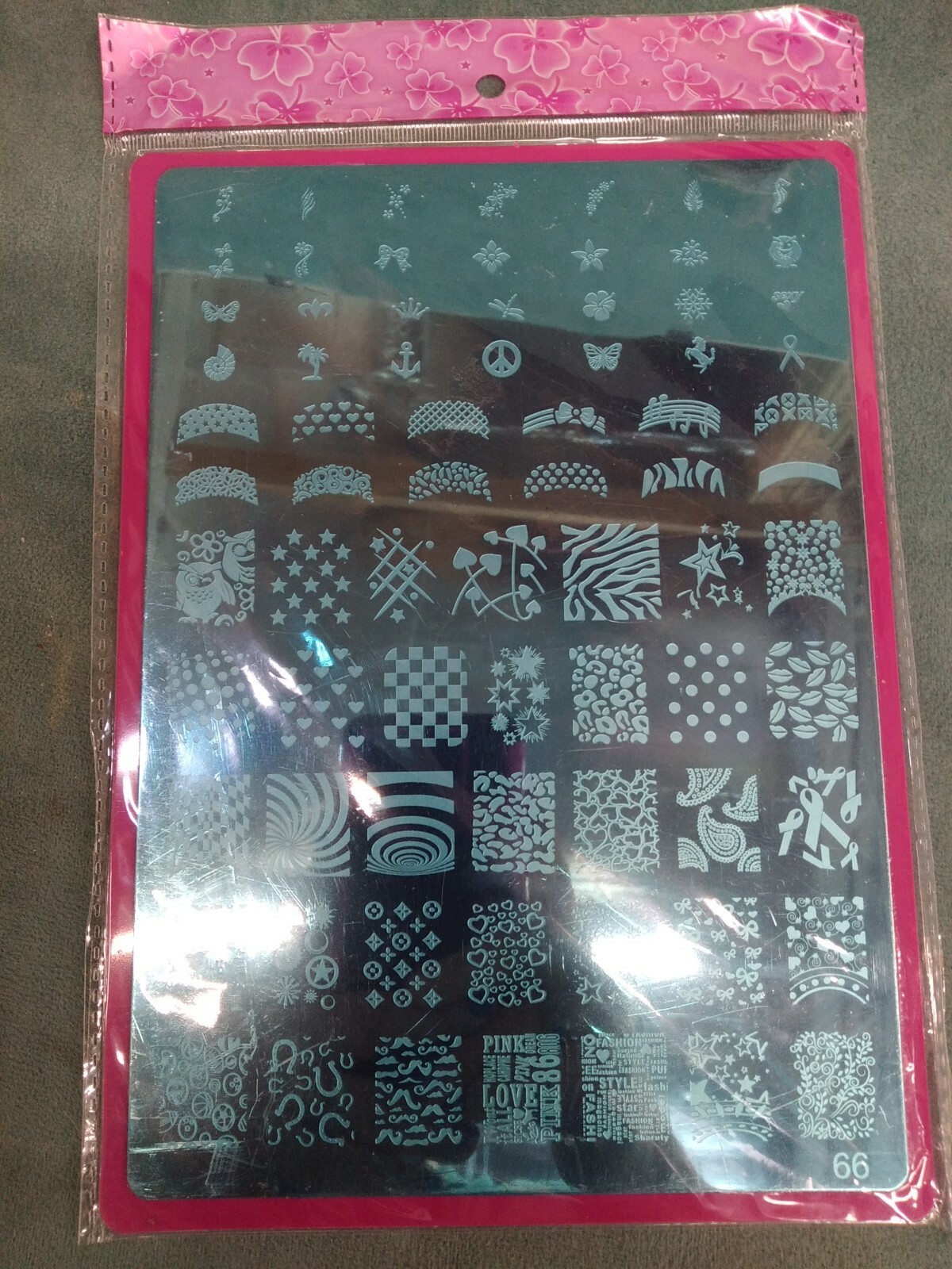 H&A Nail Art Stamp Plate #66 New in pack