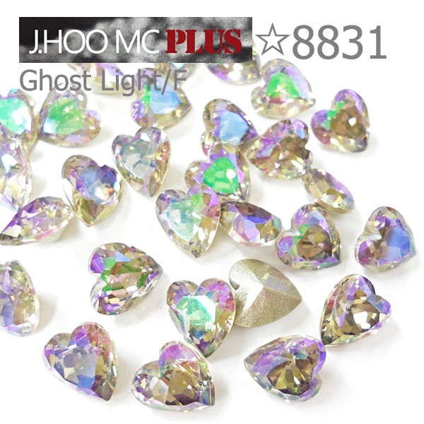 J.HOO Crystal 8831 Antique Heart V-Cut Fancy Rhinestones 8.8x8mm Nail Art 8pcs