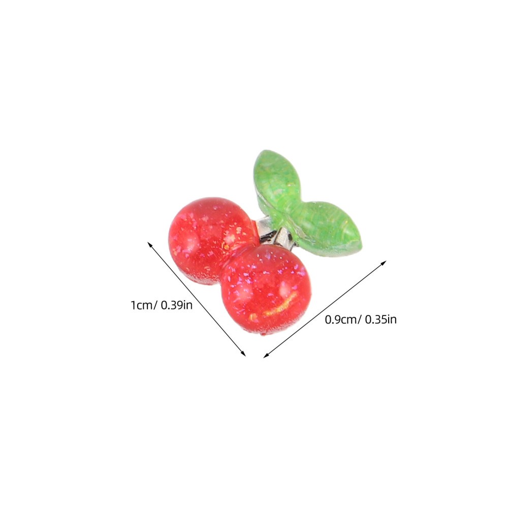 400 Pcs Kawaii Fruit Nail Charms Red Mini Cherry Cherries Nails Decoration