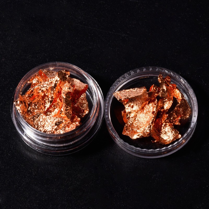 Nail Foil Paper Sequin Flakes Fingernail Art Sticker DIY Decoration Gold Silver