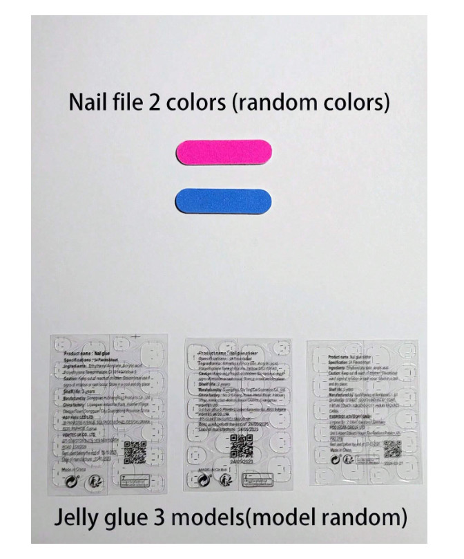 24Pcs Midi Geometric Floral Style Matte Yellow Nail Tips