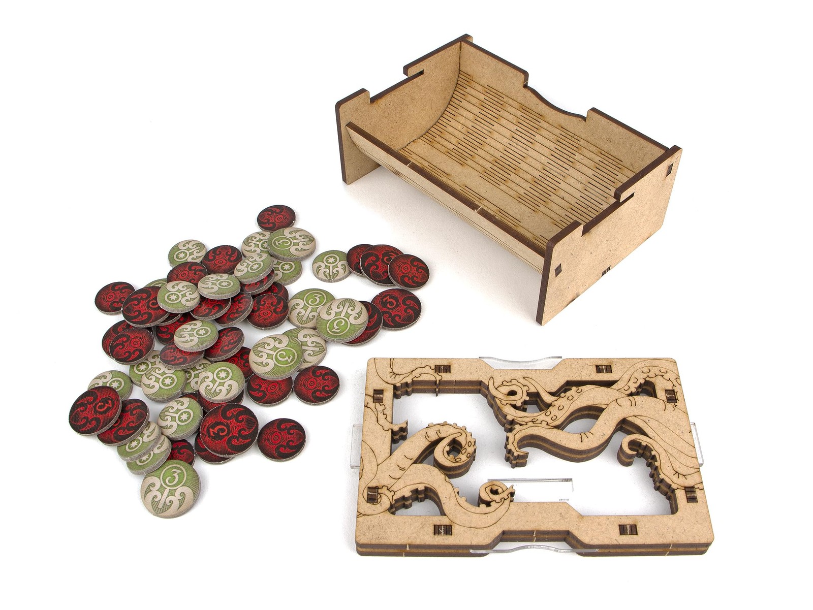TowerRex Board Game Organizer for Arkham Horror LCG Revised, Brown