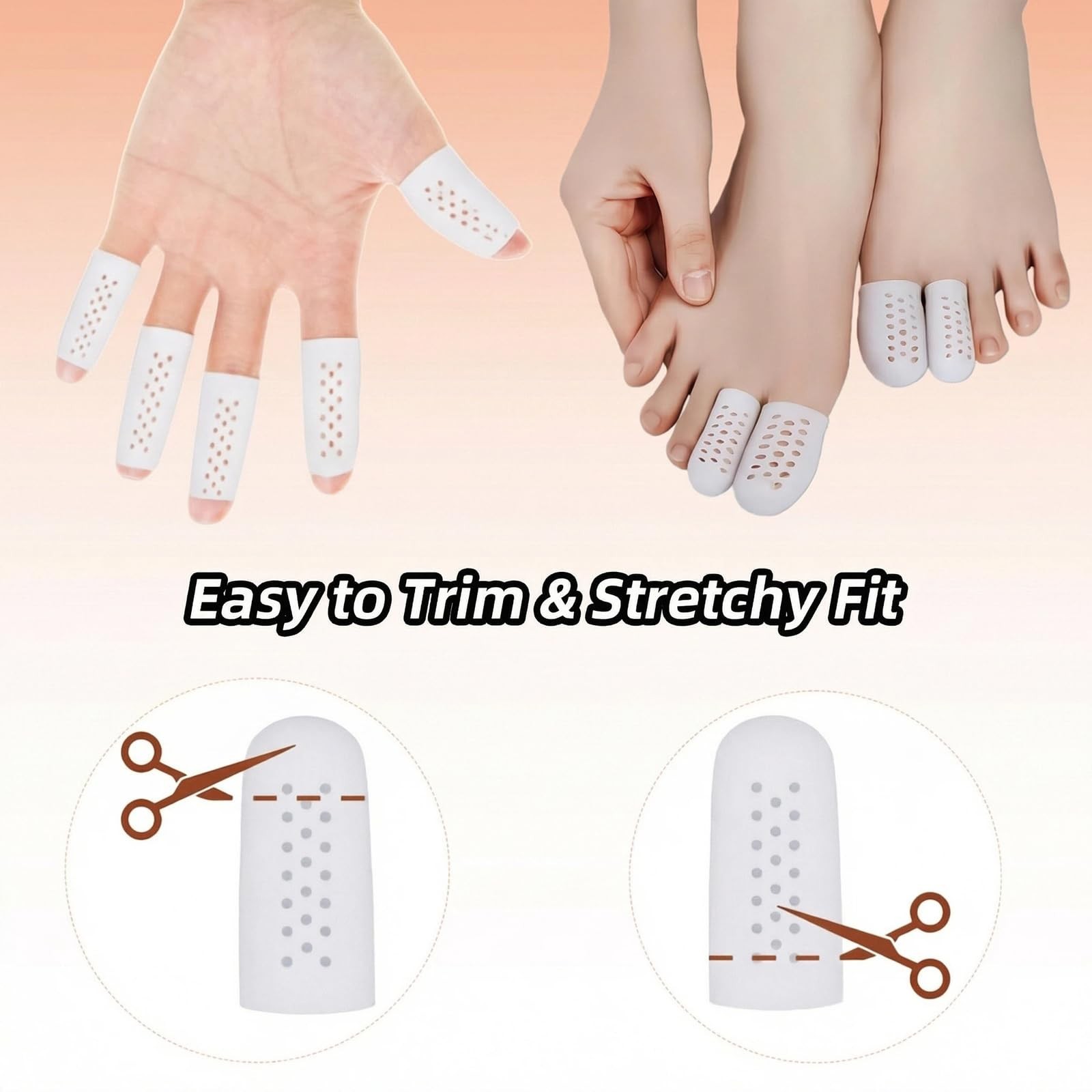 Soft Finger Cots 20 Pcs with Air Holes, Finger Protectors & Thumb Guards for …