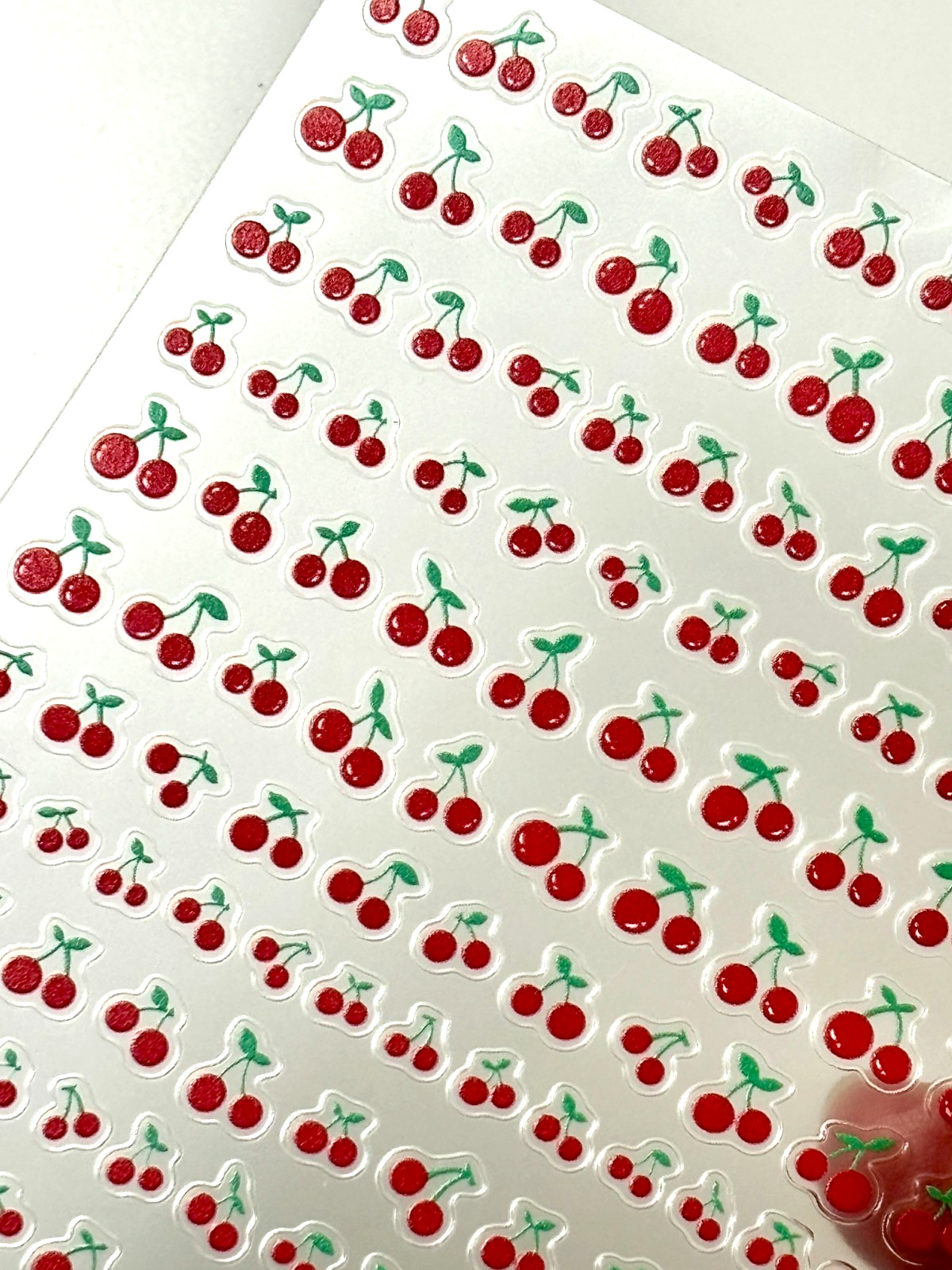 Cherry Nail Art Decal Stickers, Fun Cute Nail design, Cherry lover, Trendy Nail