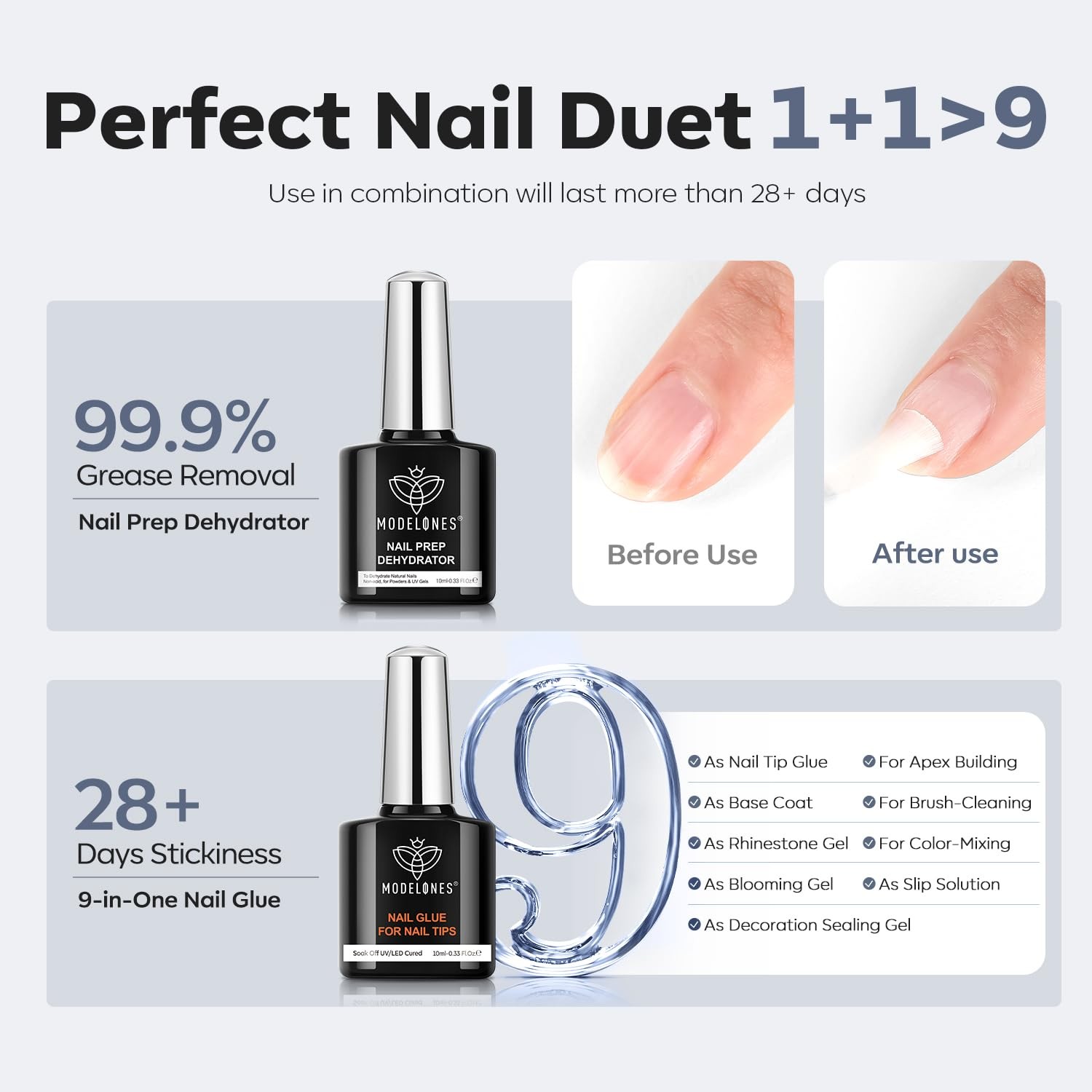 X Nail Gel Kit Medium Coffin, Upgrade 510Pcs Fake Nails, 9-in-One Glue Prep D…