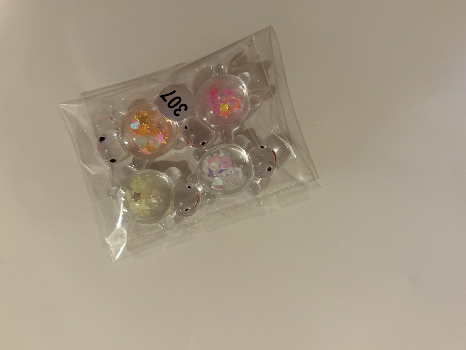 3D Glitter Teddy Bear Nail Art Charms Multicolor Plastic for Gels Acrylics