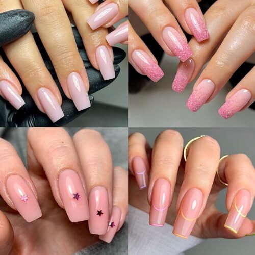 600pc Nail Tips Fake Nails Press on Nails Clear Nail Tips Full Medium Square