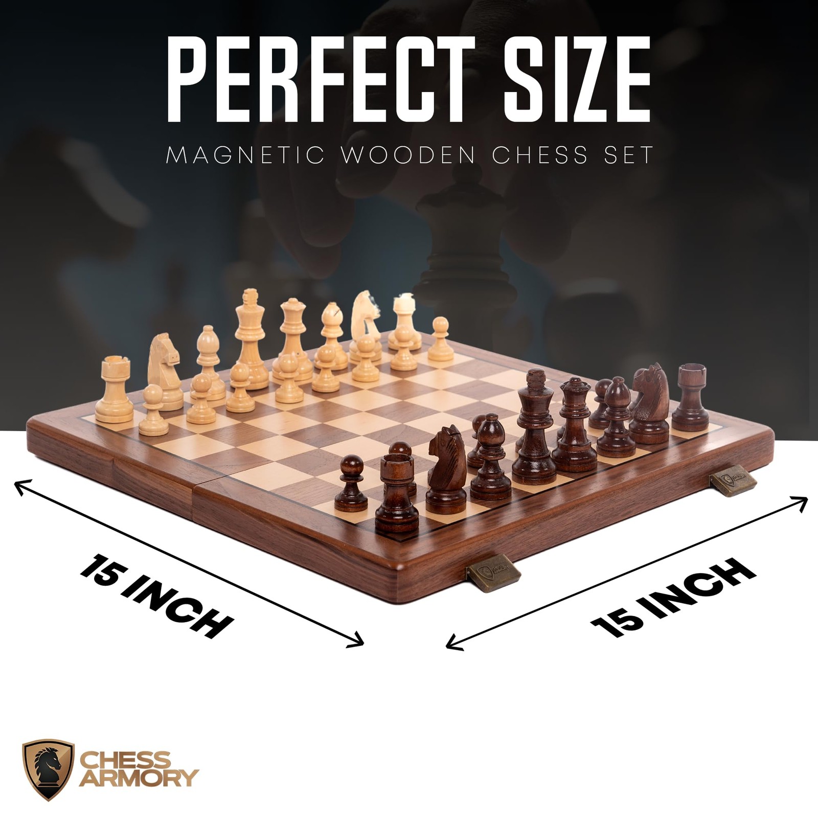 Chess Armory 15 inch Set Magnetic – 15 inches x 15 x 0.1
