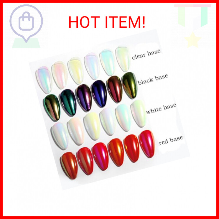 5Color Pearl Powder Nail Art Glitter Mirror Effect Chrome Pigment UV Gel Polish