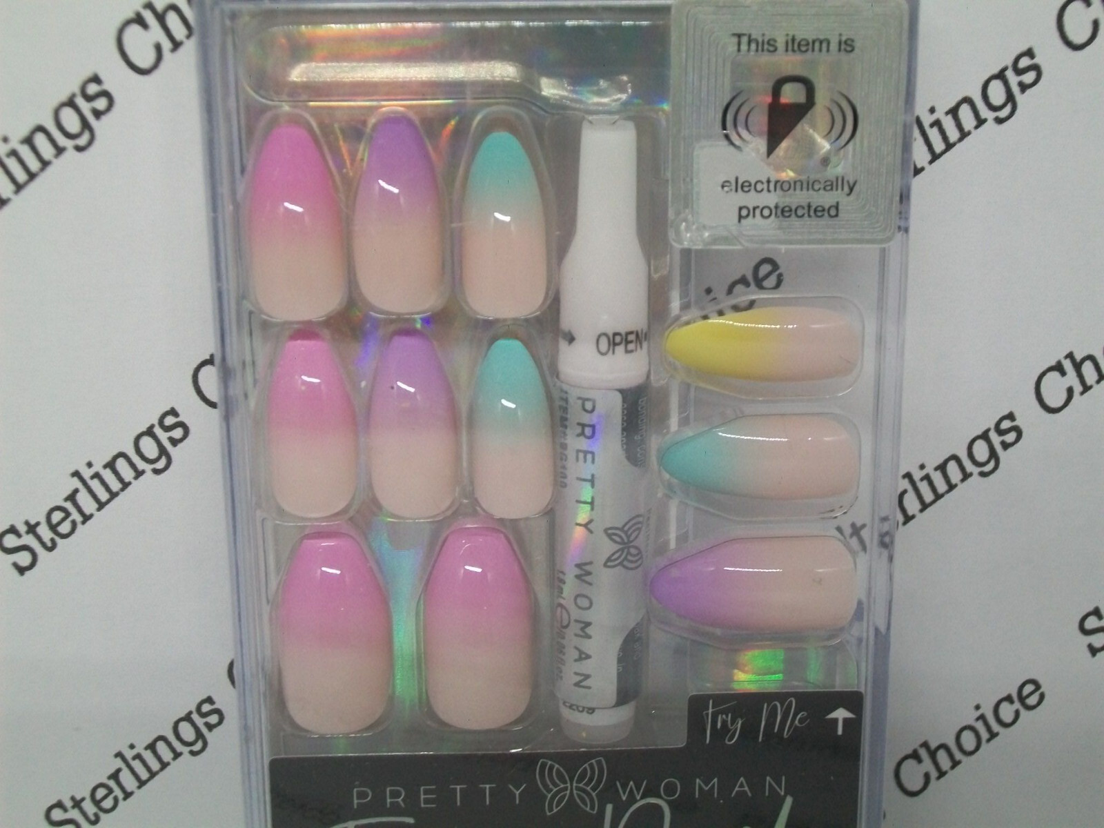 Pretty Woman Faux Nails #PDV3025-1 Pastel Color Tips
