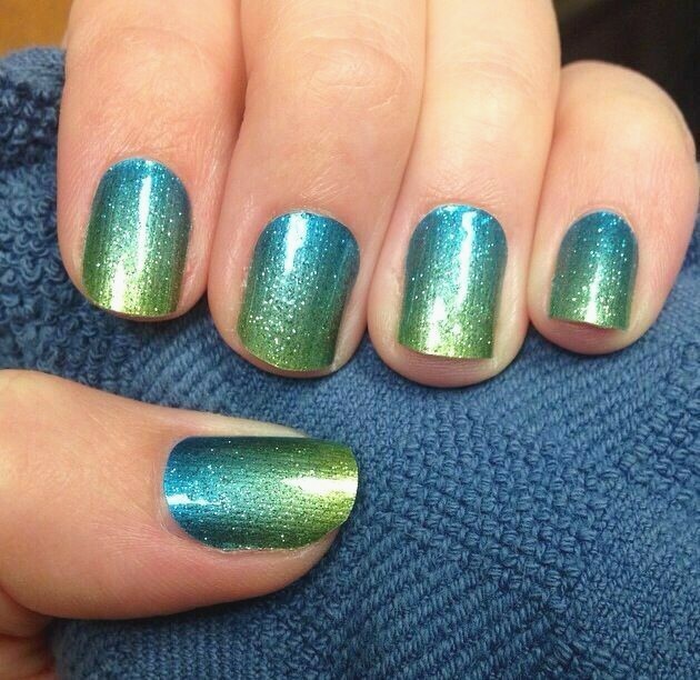 Jamberry Nail Wraps ~ HALF SHEET ~ ATLANTIS Rare Summer Mermaid Sparkle Ombre
