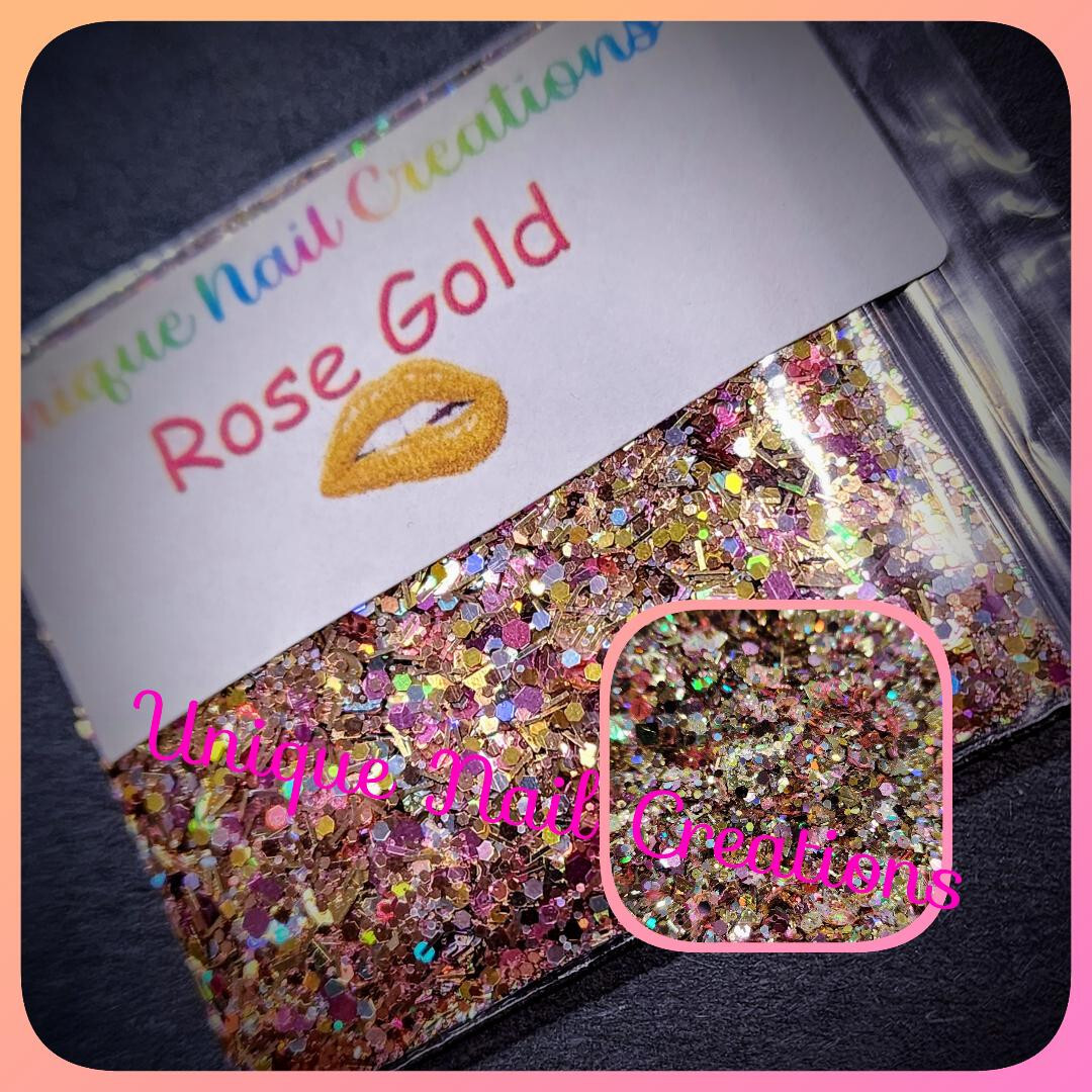 Limited Edition Glitter Mix~ROSE GOLD~Nail Art/Body Glitter/festival/Slime