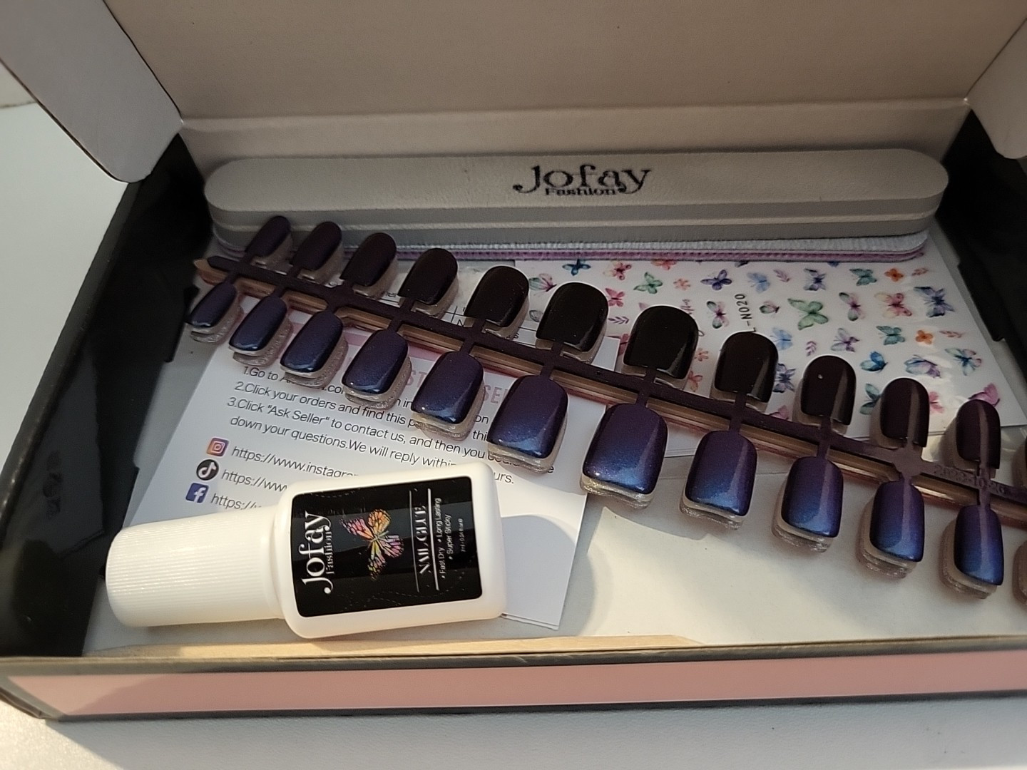 Jofay Fashion Press On Nails Open 90 Press On Nails