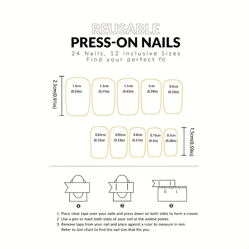 24pcs Glossy Pink Acrylic French Tip Press On Nails – Full Cover False Nails