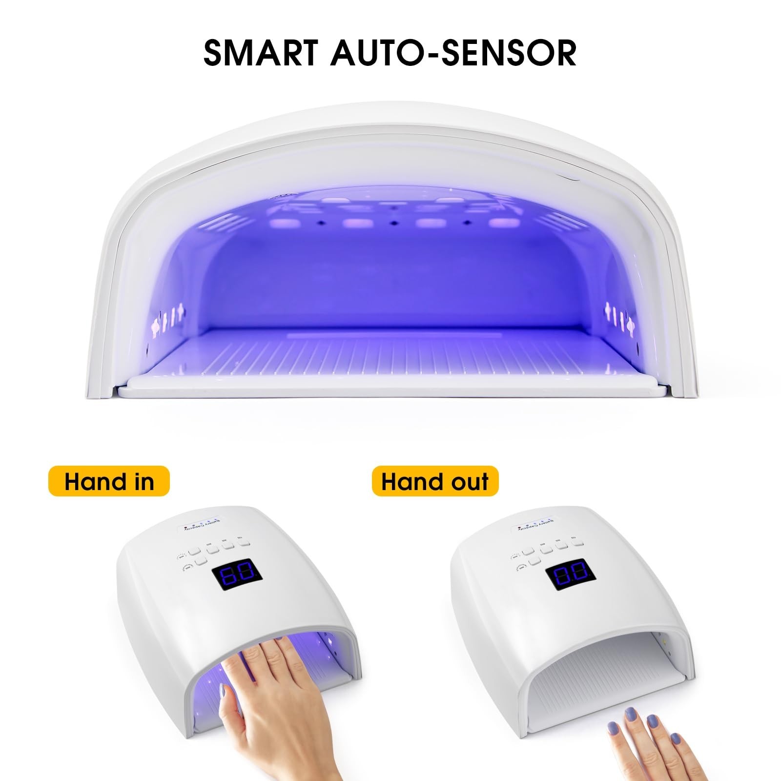 48W Rechargeable UV LED Nail Lamp Faster Wireless Nail Dryer Gel Po… Fast Ship