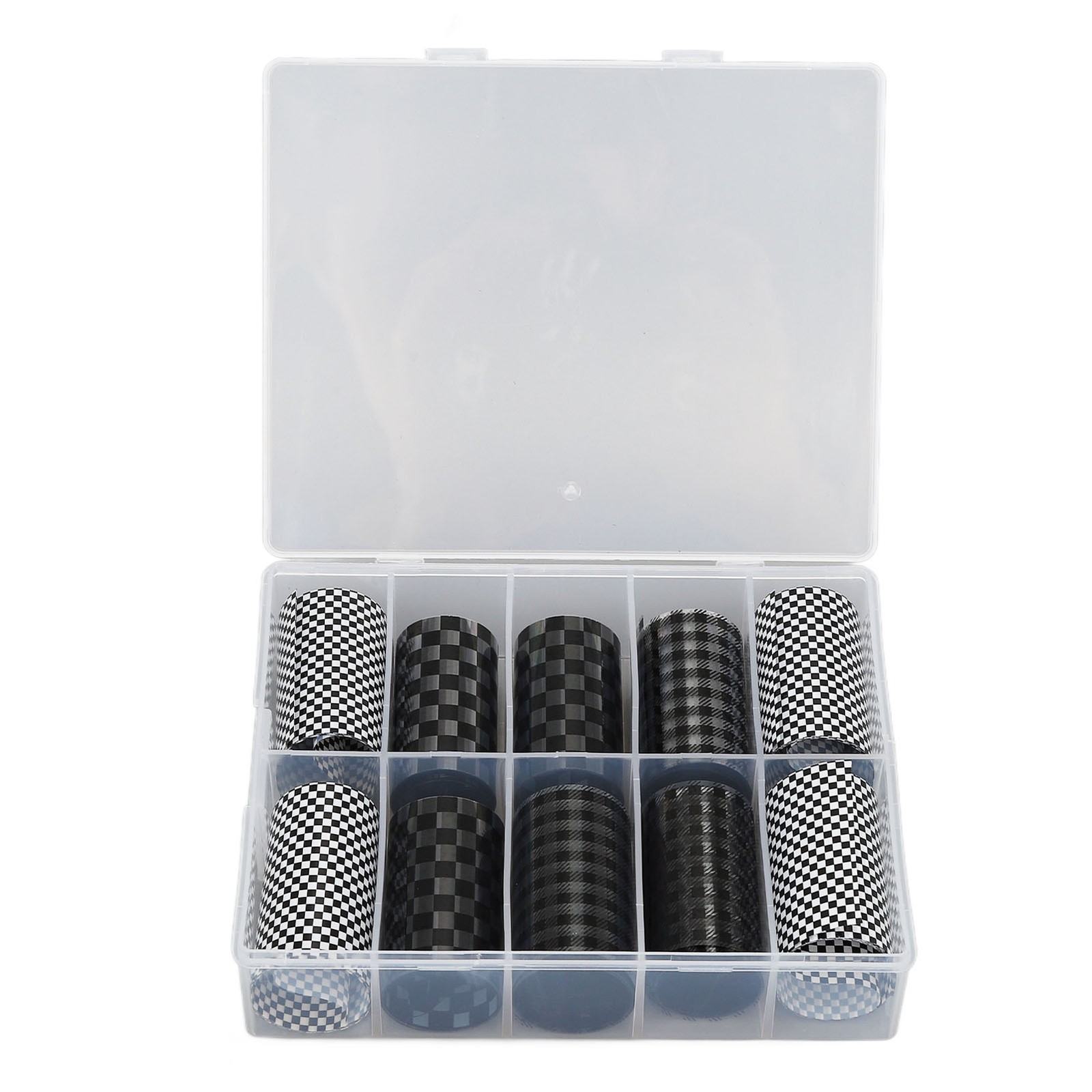 Plaid Nail Art Sticker Set Of 10 Rolls Easy-to-Use DIY Nail Art Supplies For Hom