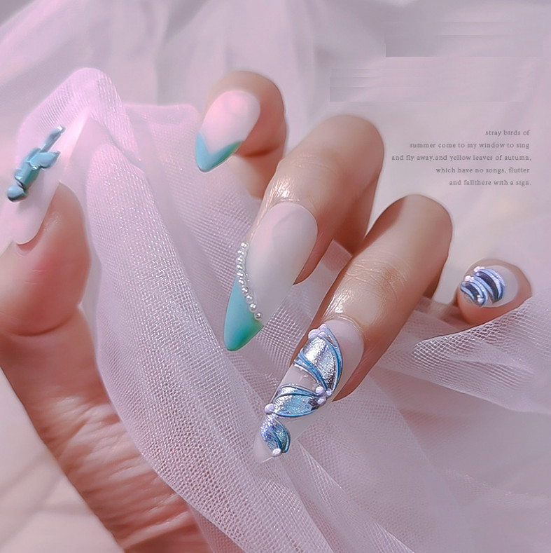 Holographic Nail Art Sticker 5D Engraved Ribbon Self-Adhesive Foils Wraps NS4