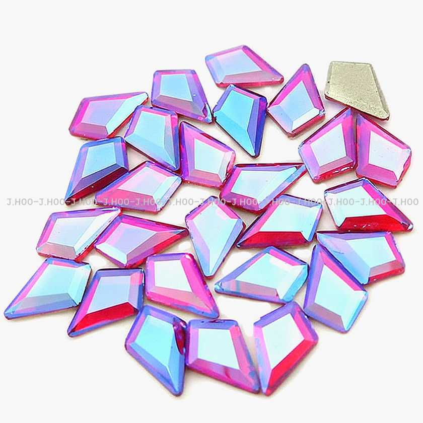 J.HOO Crystal 7771 Kite Flat Back Rhinestones 6.4×4.2mm Nail Art (10pcs)