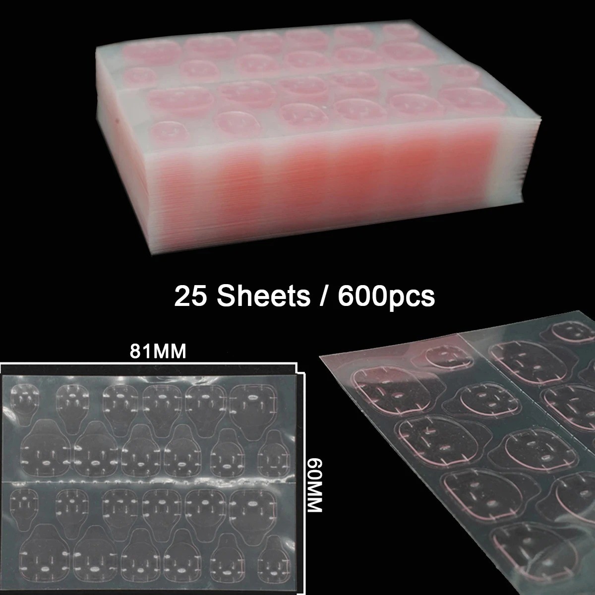 240PCS Adhesive Tabs Double-Sided Stickers for False Fake Nail Tip Glue Tape GB2