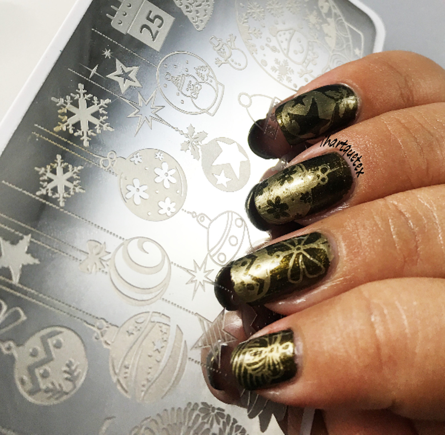 Christmas Reindeer Sleigh Theme DIY Nail Art Stamping Image Plate Stencil