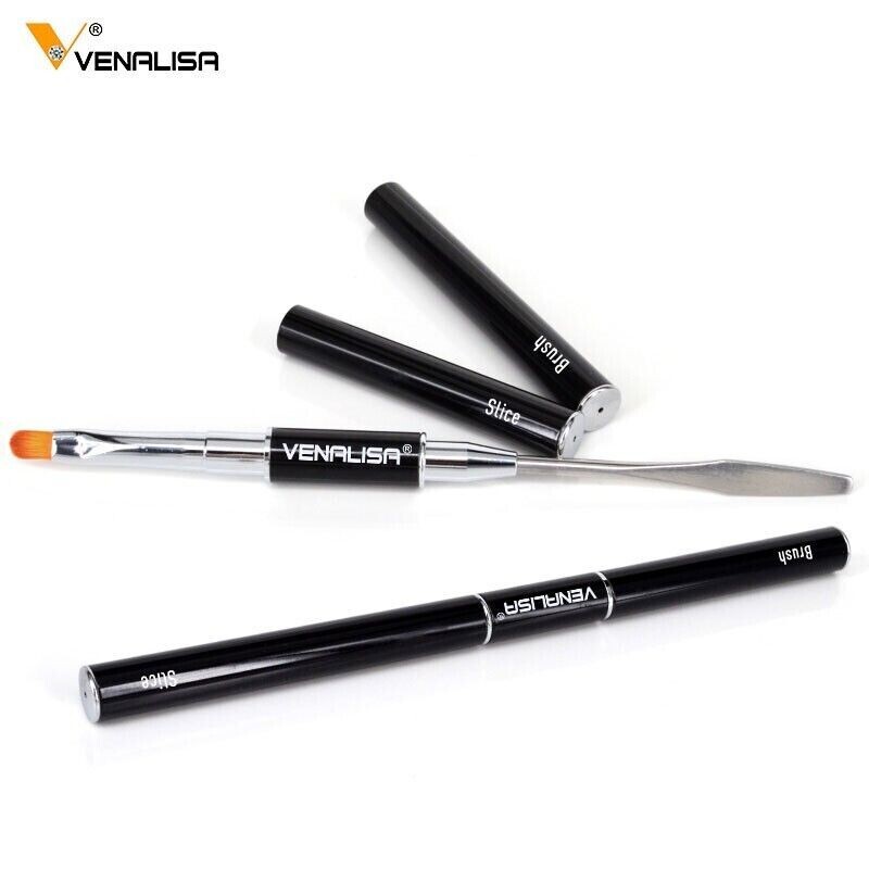 VENALISA PolyGel Nail Brush Dual-ended Slice Shape Painting Drawing Gel Art Tool