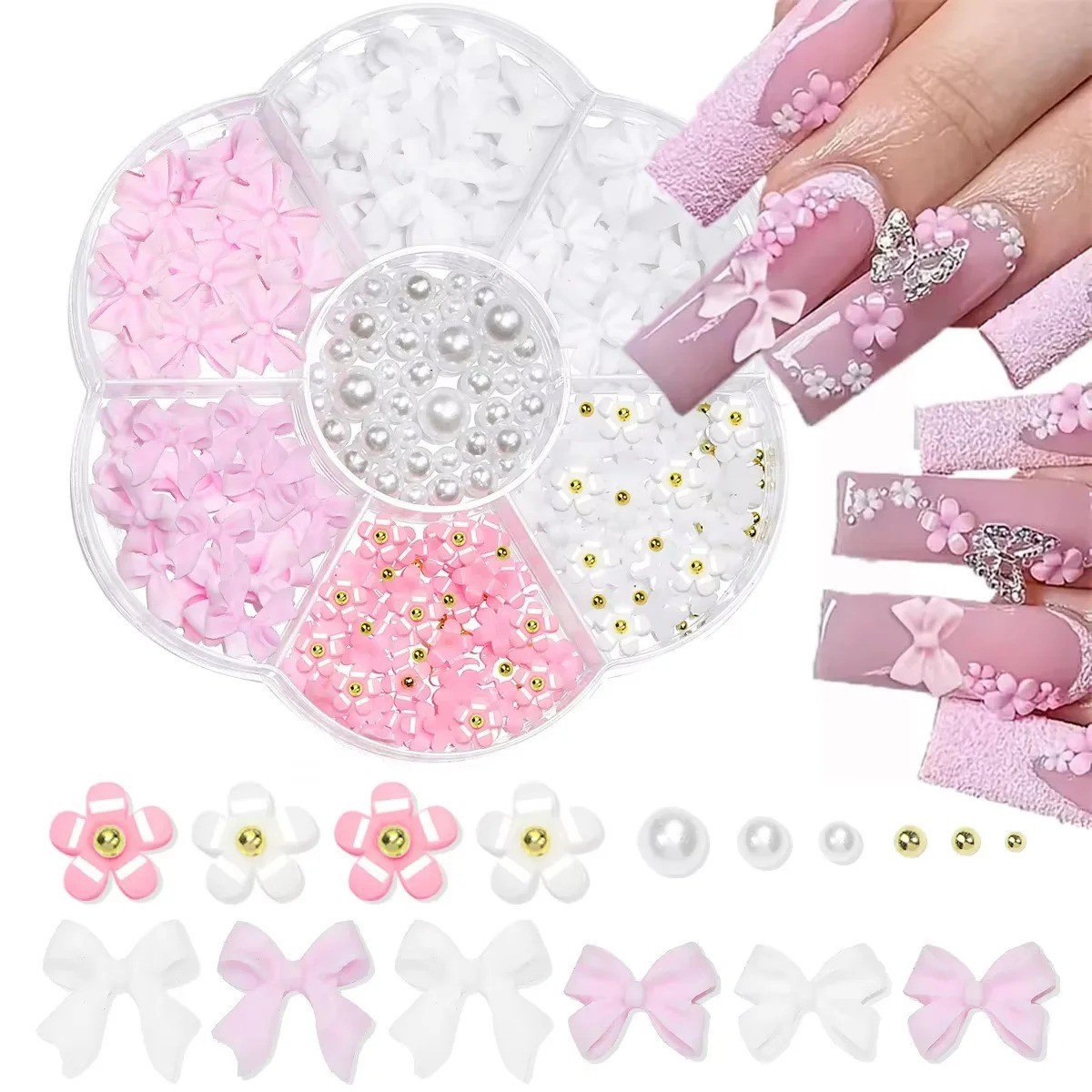 Mixed 3D Nail Art Decoration Set