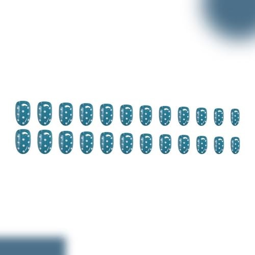 Short Oval SWEKKE Fake Nails – Style12 – Polka Dots – Style12