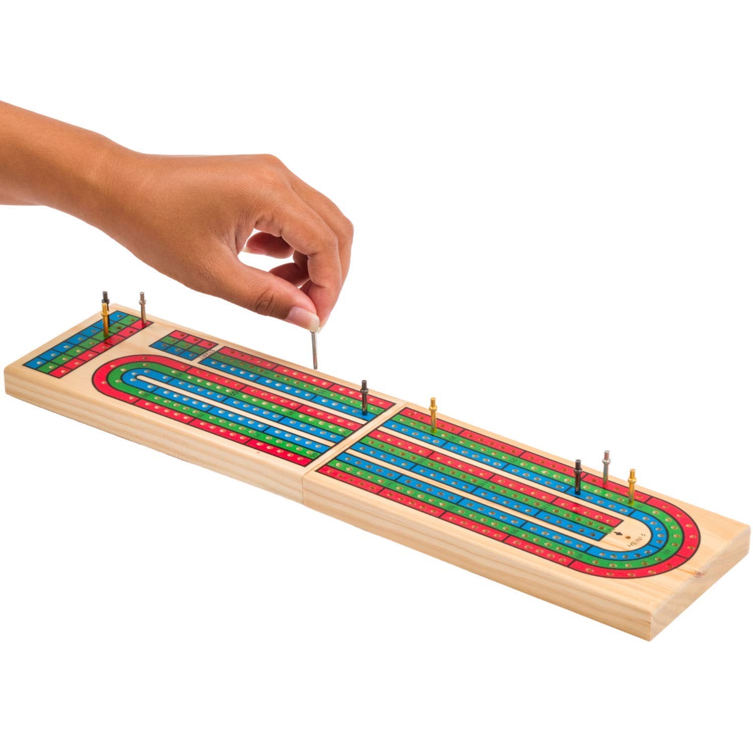 Regal Games Cribbage Board Game Set w/Storage – Fun Table Small, Gold