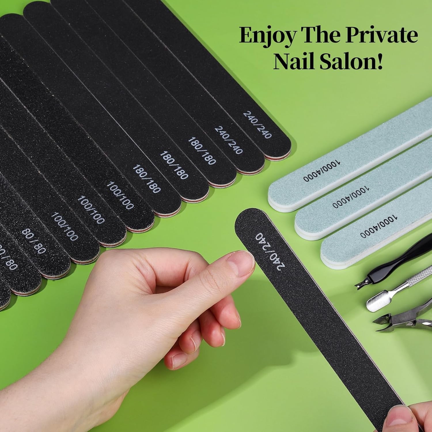 FANDEI Nail File Kit, Nail File, Emery Boards For Nails, Finrnail