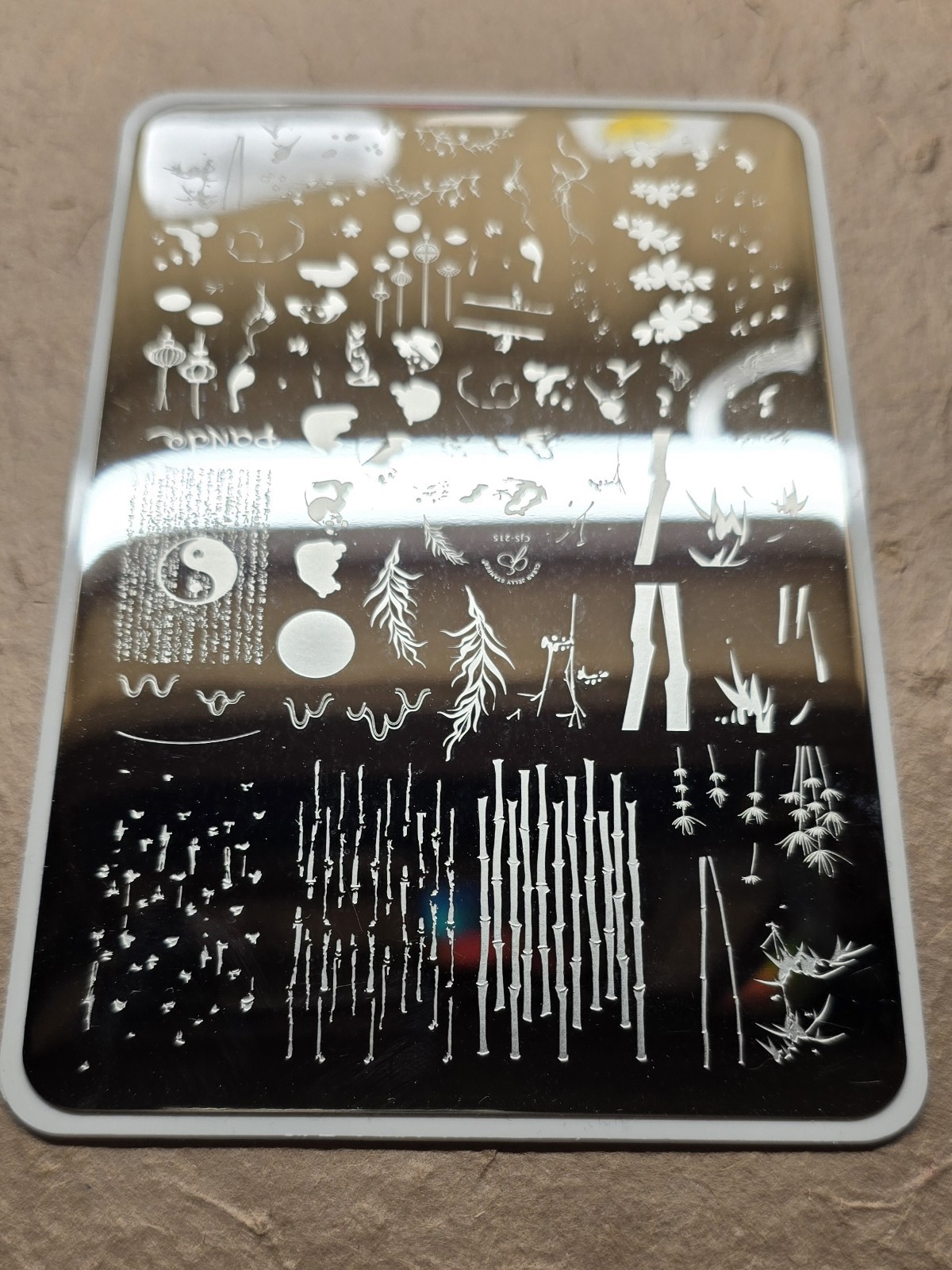 CJS 215 Clear Jelly Stamper Nail Stamp Plate Panda And Friends Bear Bamboo Peace