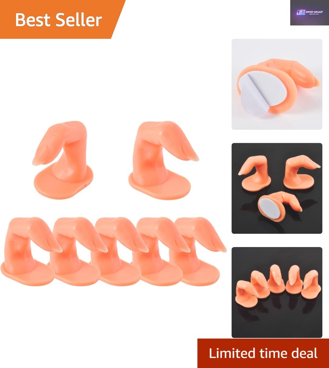 10 Pcs Self-Adhesive Practice Fingers for Nail Art – Ideal for Beginners