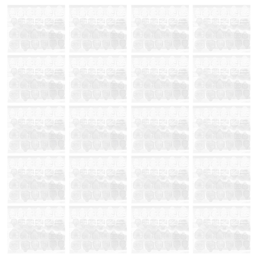 20 Sheets Nail Glue Double Sided Transparent Adhesive Stickers for Nail Tips