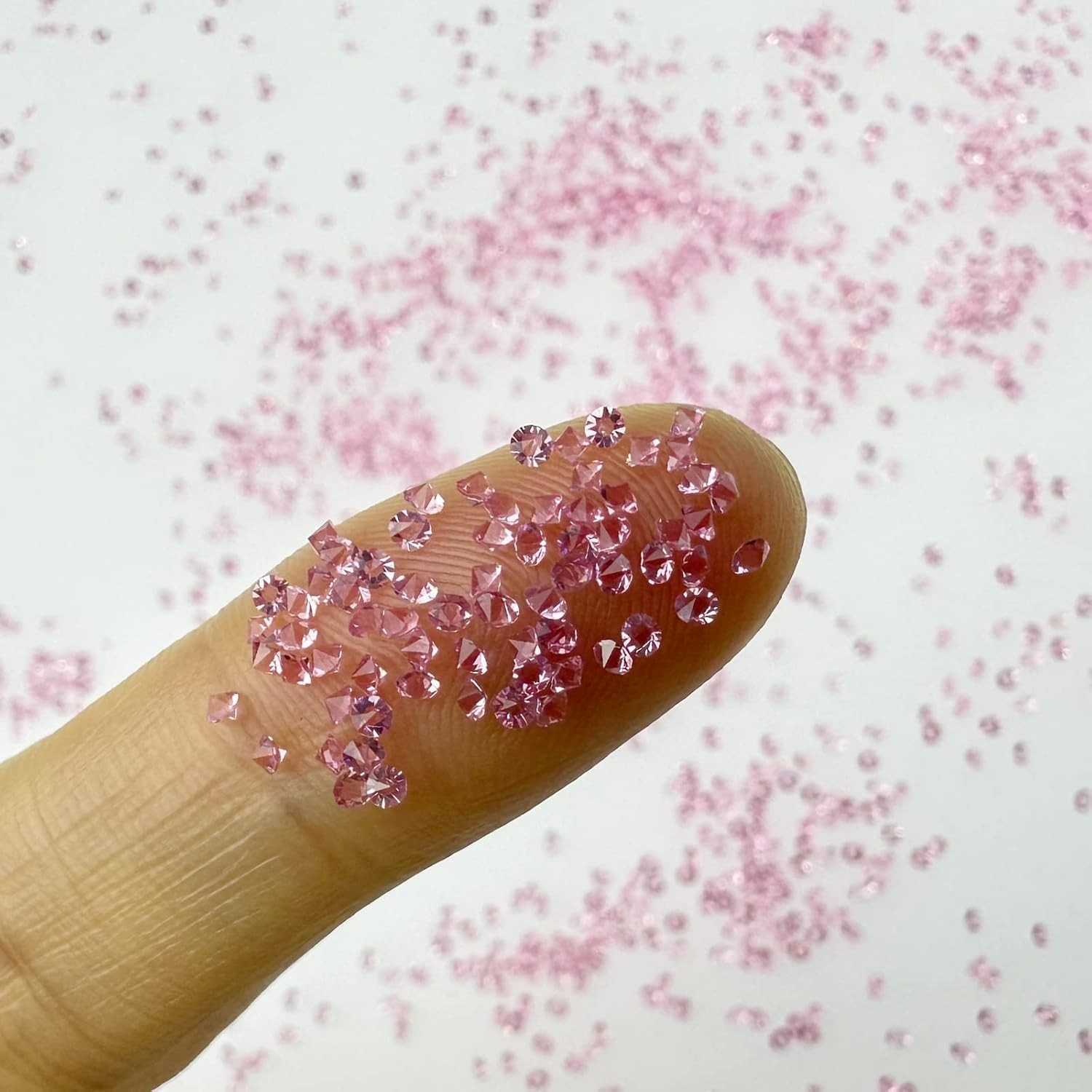 8000 Light Pink Micro 1.2mm Pixie Crystals – Nail Rhinestones & Sugar Nails