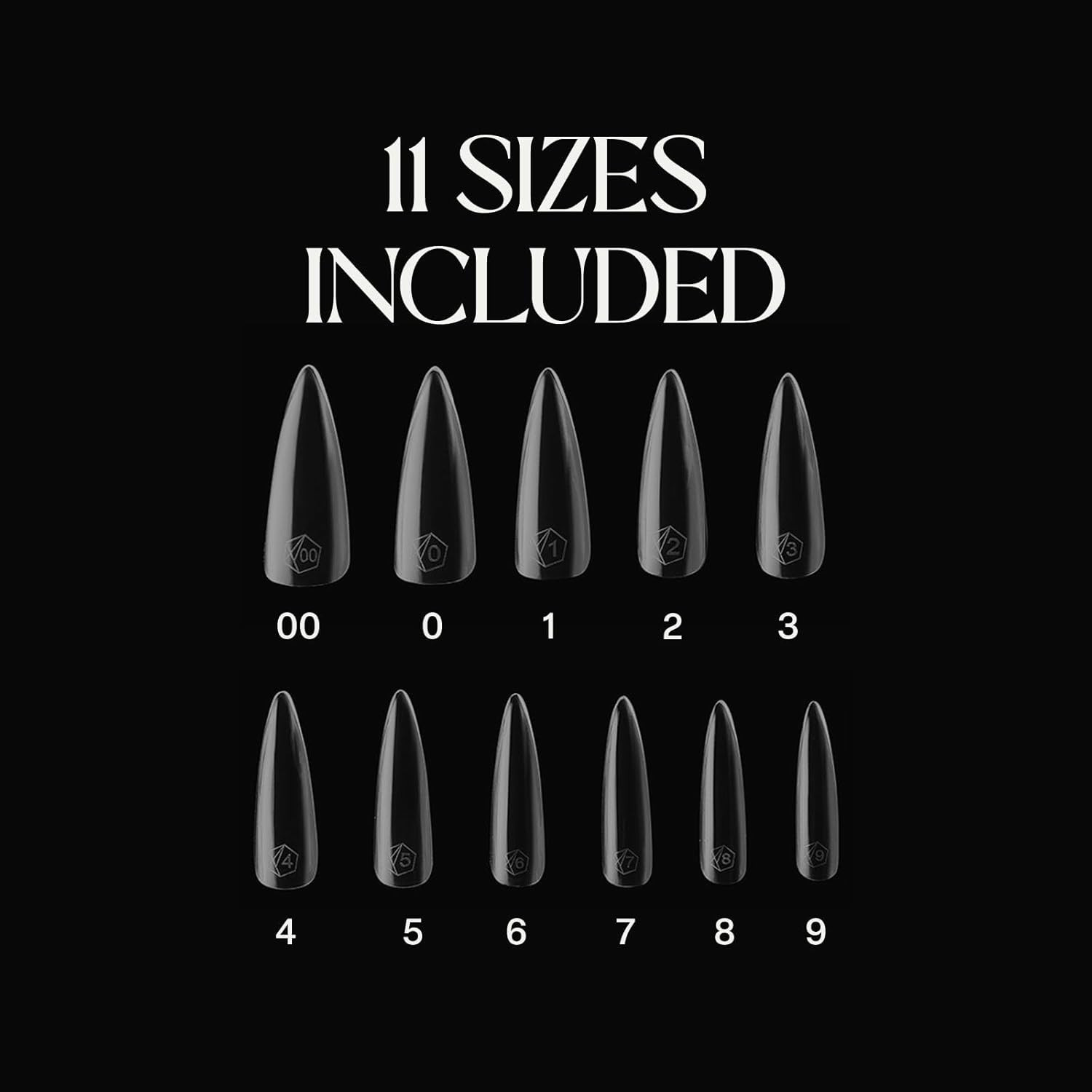 280 Ounce Gel X Nail Tips Pack of 1 Natural Stiletto Easy Application Durable