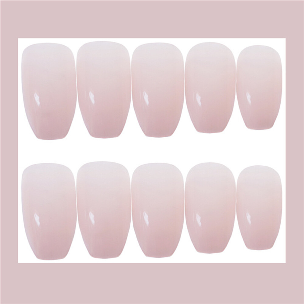 24Pcs False Nails Artificial Fingernails Shiny Fake Decor Piece