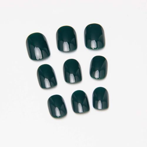 Dark Green Press on Nails Christmas Fake Nails 1 Fl Oz (Pack of 24) style-17