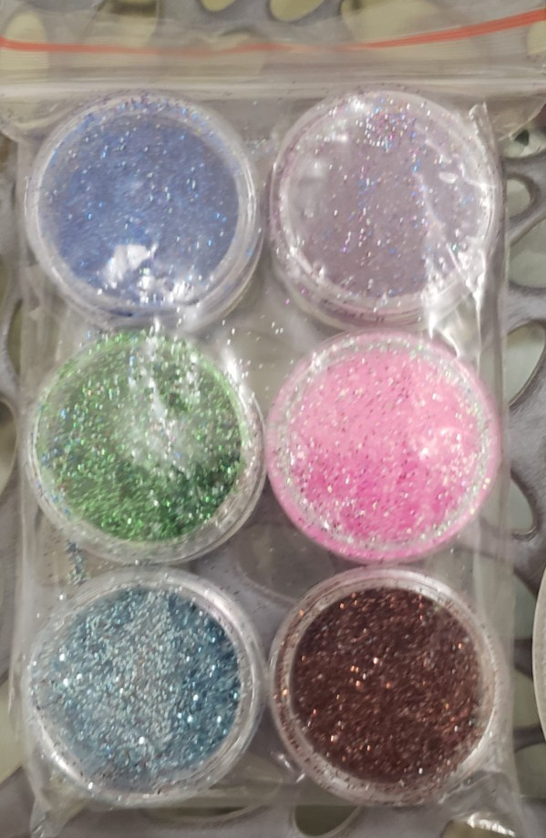 Nail Art Lot – Charms Gems Glitter Powder Caviar Beads Set Crafts