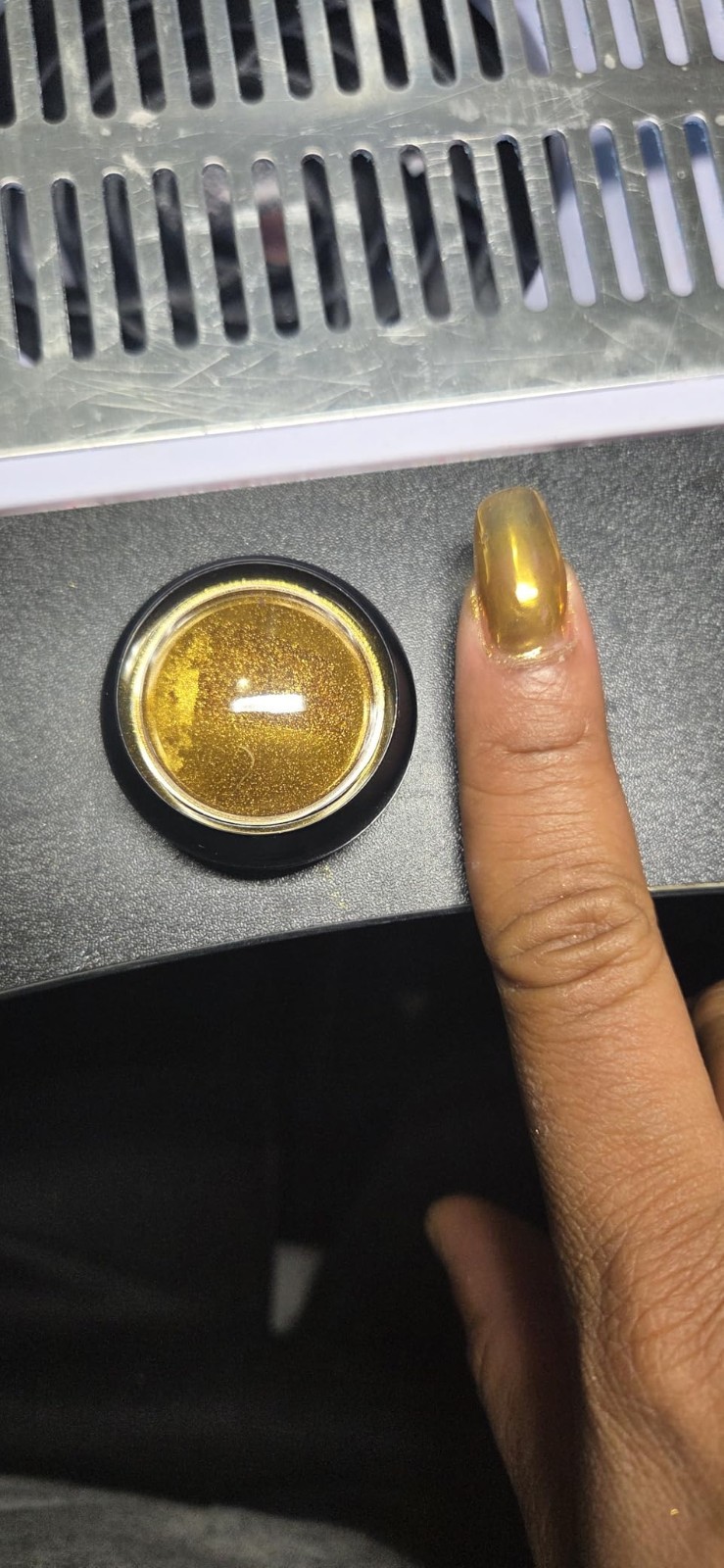 Gold Chrome Nail Powder Mirror Effect Holographic Metallic Pigment for UV Gel Na