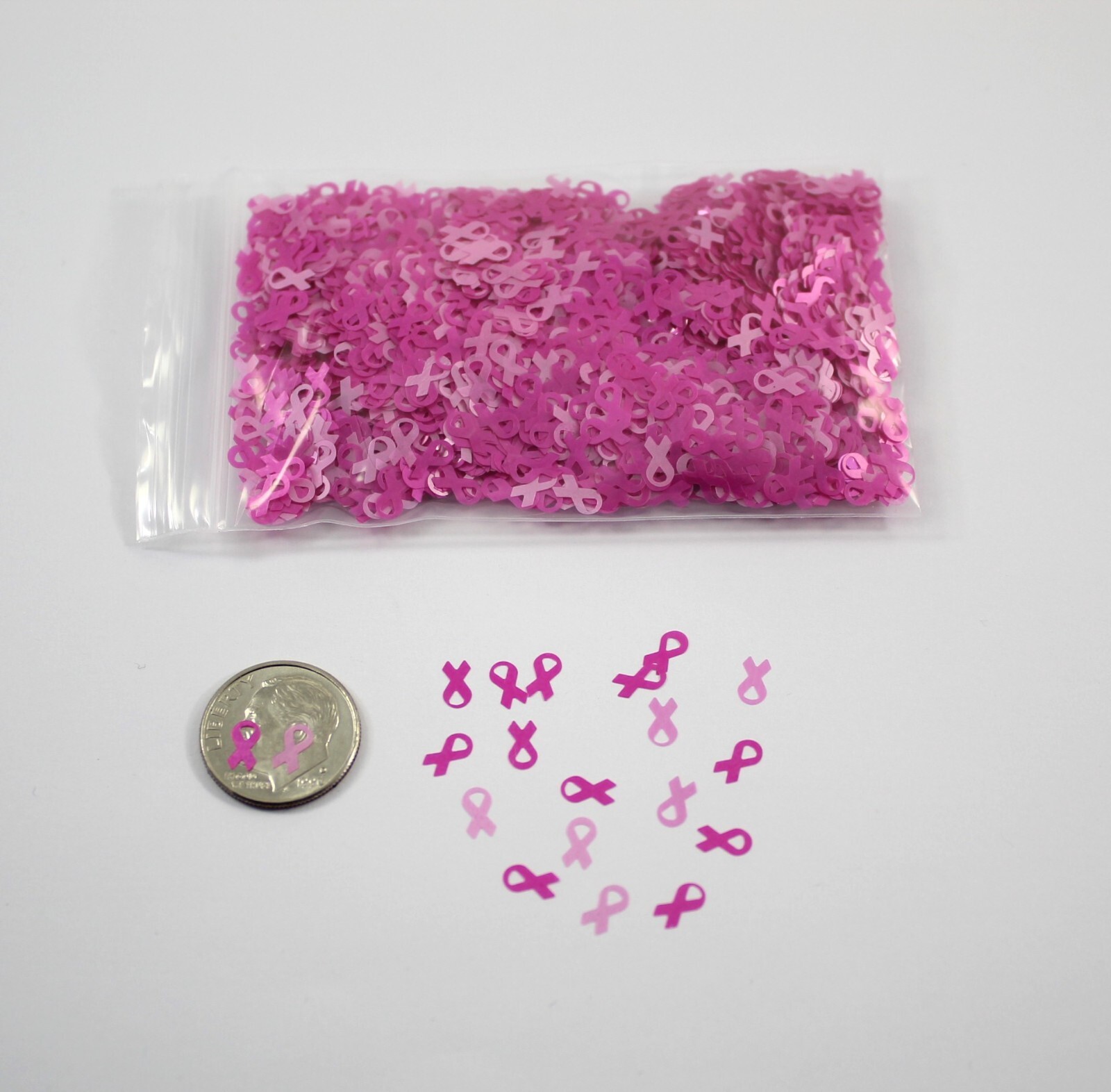 Pink Ribbon Shaped Solvent Resistant Glitter For Nails-Resin-Tumblers-Art-Crafts