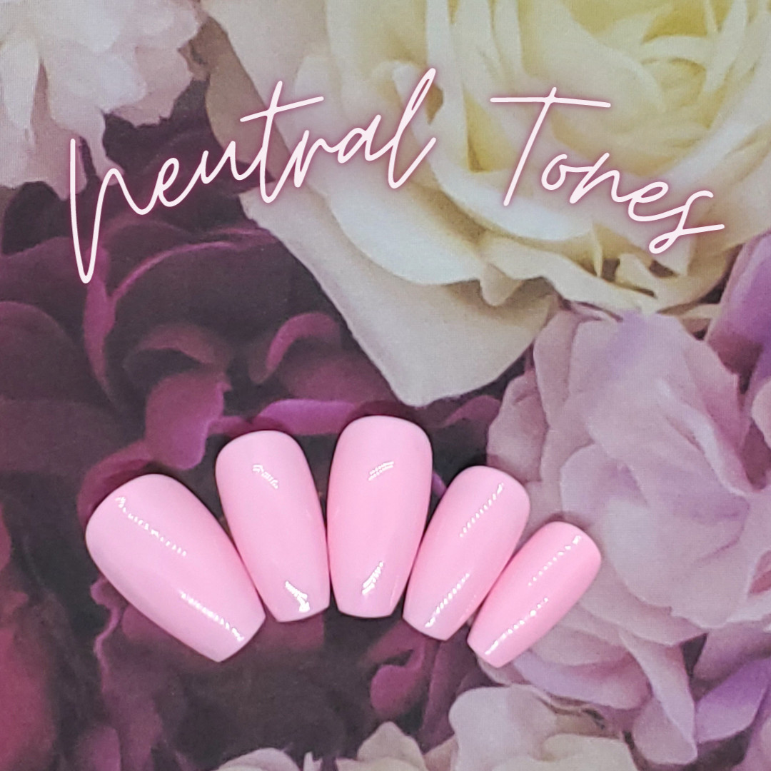 #04 Pink Press On Nails | Handmade | Hard Gel Glue On Nails