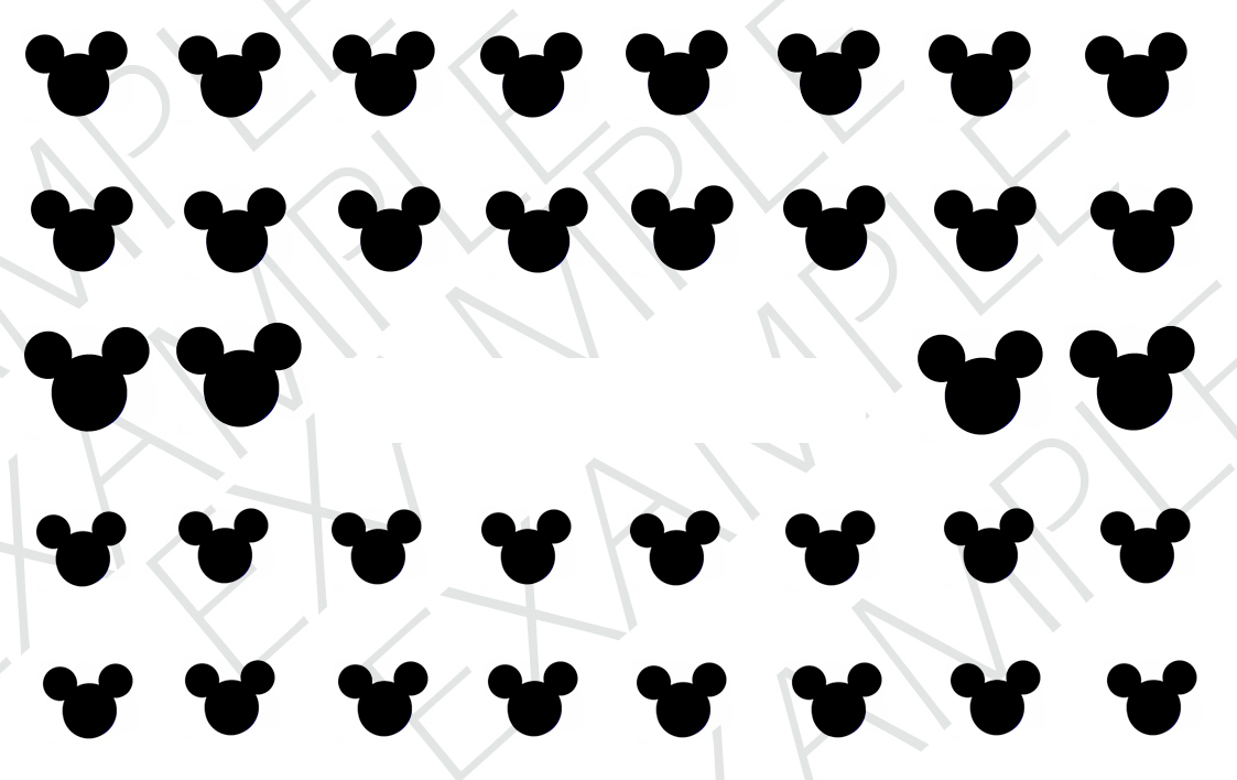 Mickey Mouse Ears Nail Art Stickers Transfers Decals Set of 36 – A1213