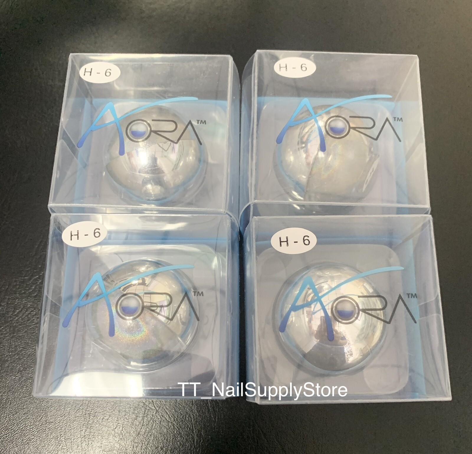 4 Boxes AORA Chrome Powder H6 Rainbow Hologram
