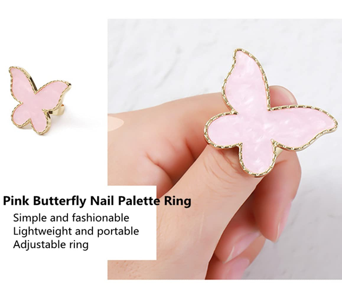Irregular Nail Polish Palette Resin Nail Art Mixing Palette Ring Professional