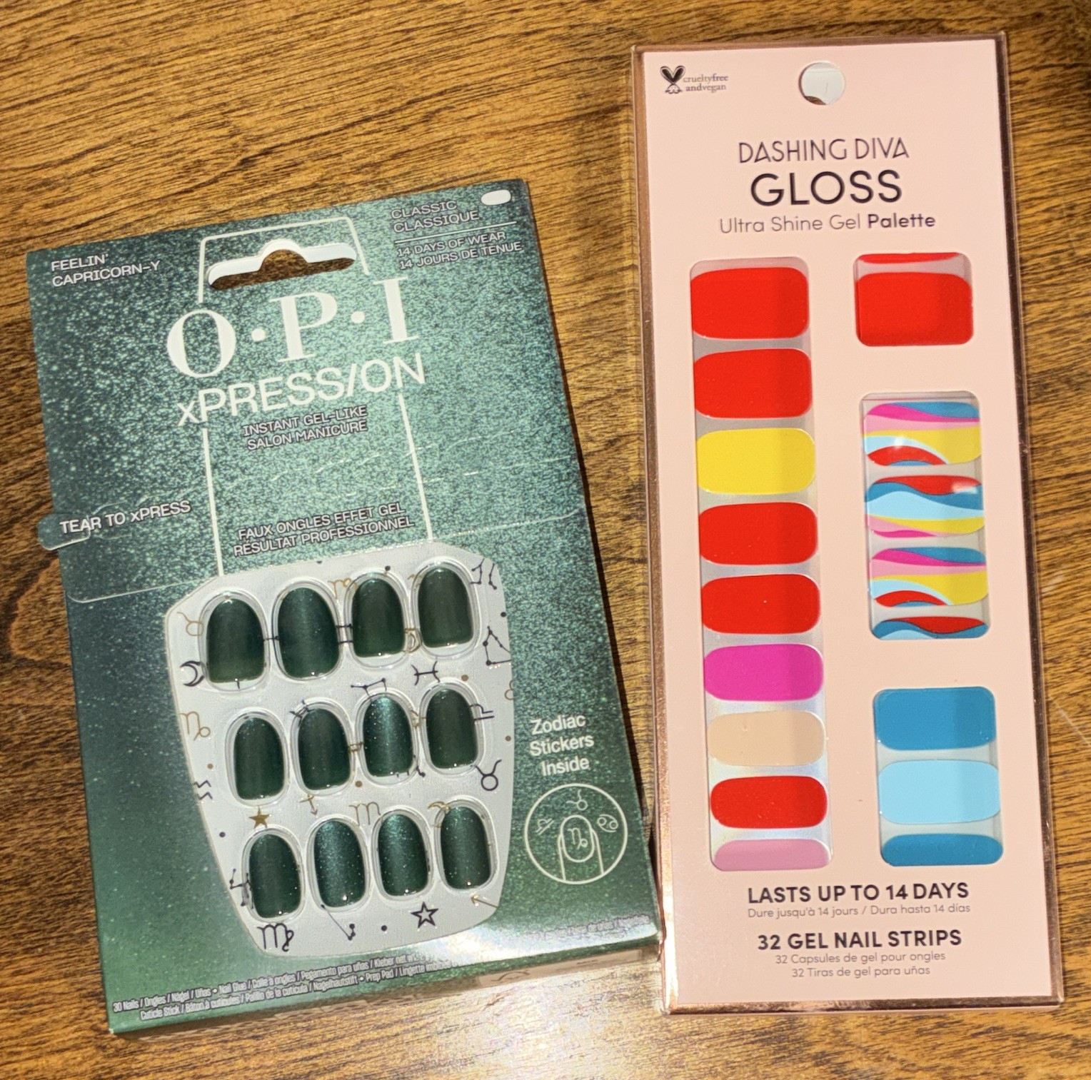 Lot of 2- OPI ANDDiva Gloss Gel Press-Ons NEW
