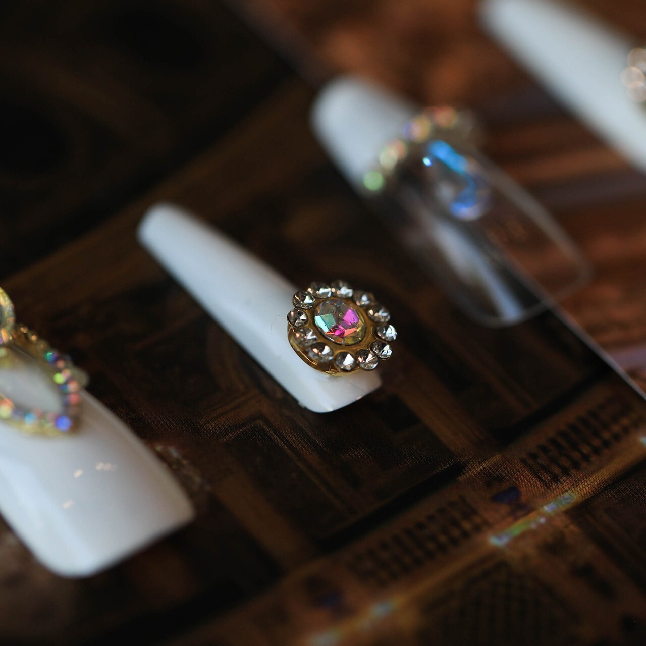 15Pcs White Lover Press on Nail Art By Handmade