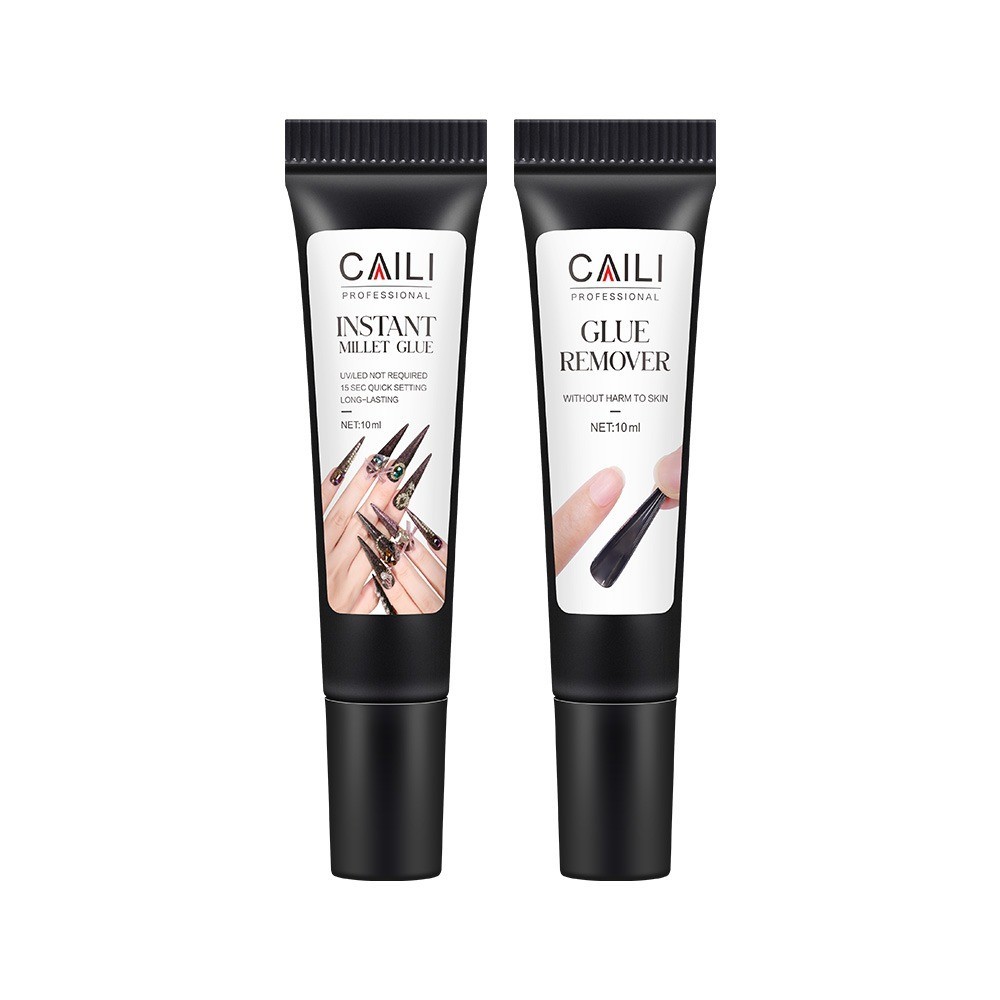 10g Press On Nail Glue + Remover Strong Hold Quick Dry False Nails Kit