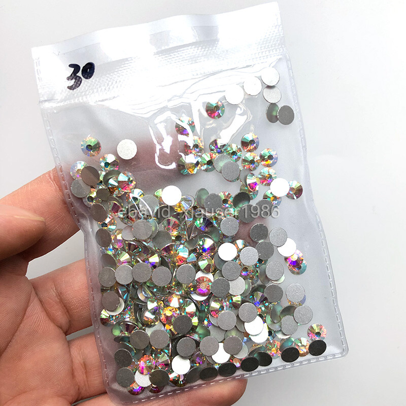 Top quality 1440pcs Crystal AB Rhinestones Flat Back Gems 3D Nail Art Decoration