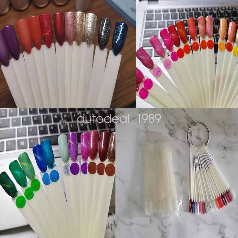2set/100pcs Nail Swatches Sticks Manicure DIY Supplies for Nail Art Display